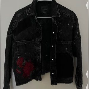 Zara black denim jacket